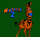 Dibujo Madagascar 2 Marty pintado por jheferson