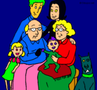 Dibujo Familia pintado por leidy
