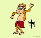 Dibujo Mono  pintado por Alive