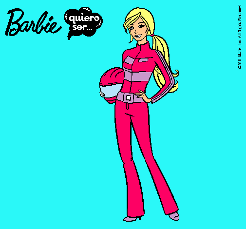 Barbie piloto de motos