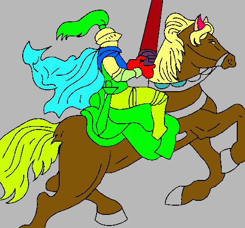 Dibujo Caballero a caballo pintado por Anita_11