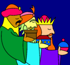 Dibujo Los Reyes Magos 3 pintado por yaza