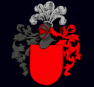Dibujo Escudo de armas y casco pintado por narnia