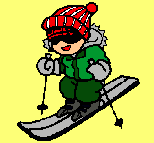 Dibujo Niño esquiando pintado por superBin