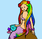 Dibujo Sirena con caracola pintado por Noarrr