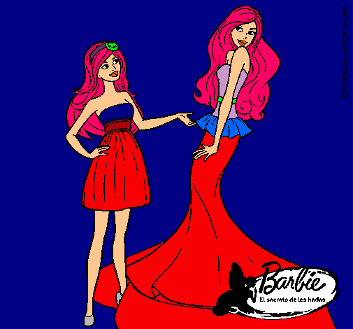 Dibujo Barbie estrena vestido pintado por Anita_11