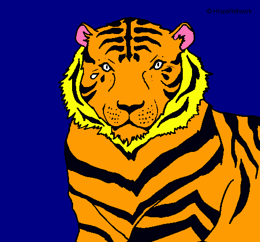 Dibujo Tigre pintado por matrix