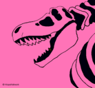 Dibujo Esqueleto tiranosaurio rex pintado por MOSTER