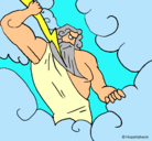 Dibujo Dios Zeus pintado por balentina