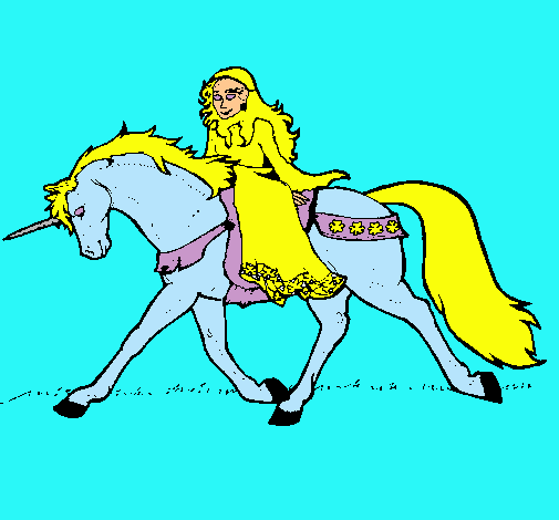 Princesa en unicornio