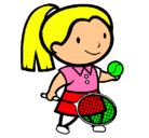 Dibujo Chica tenista pintado por montset