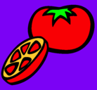 Dibujo Tomate pintado por Estephanie