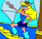 Dibujo Princesa vikinga pintado por Noarrr