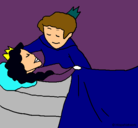 Dibujo La princesa durmiente y el príncipe pintado por febe