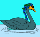 Dibujo Cisne con flores pintado por lurdes22