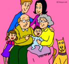 Dibujo Familia pintado por YULENDA