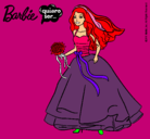 Dibujo Barbie vestida de novia pintado por Anita_11