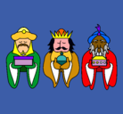 Dibujo Los Reyes Magos 4 pintado por papote