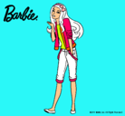 Dibujo Barbie con look casual pintado por merrymerry