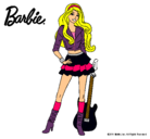 Dibujo Barbie rockera pintado por achu