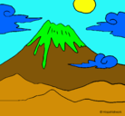 Dibujo Monte Fuji pintado por doqui