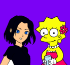 Dibujo Sakura y Lisa pintado por 6108