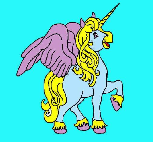 Unicornio con alas