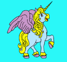 Dibujo Unicornio con alas pintado por Noarrr