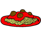 Dibujo Espaguetis con carne pintado por katiuska