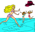 Dibujo Barbie de regreso a la playa pintado por escorpio