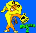 Dibujo Madagascar 2 Alex 2 pintado por hyfgfhgth