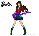 Dibujo Barbie guitarrista pintado por martuta