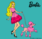 Dibujo Barbie paseando a su mascota pintado por pamelita6