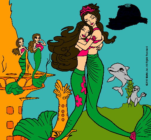 Barbie sirena y la reina sirena