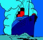 Dibujo Barco de vapor pintado por Titanic