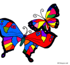 Dibujo Mariposas pintado por chidas