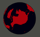 Dibujo Planeta Tierra pintado por apocalipsis 