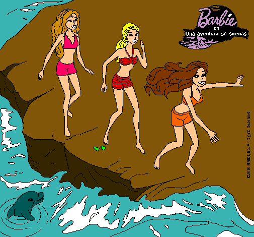 Barbie y sus amigas en la playa