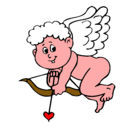 Dibujo Cupido pintado por chaba