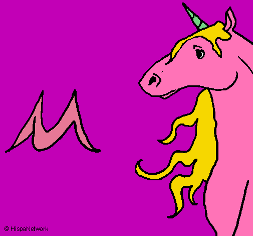 Dibujo Unicornio pintado por Monse