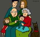 Dibujo Familia pintado por dogi