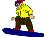 Dibujo Snowboard pintado por bajar