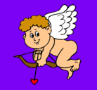 Dibujo Cupido pintado por macarena5