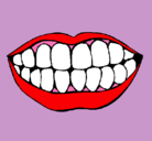 Dibujo Boca y dientes pintado por Jocelyne
