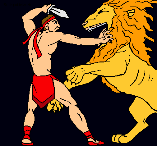 Gladiador contra león