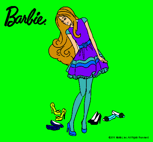 Barbie y su colección de zapatos