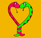 Dibujo Serpientes enamoradas pintado por AGUSTINSITO