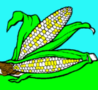 Dibujo Mazorca de maíz pintado por fercami