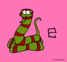 Dibujo Serpiente pintado por salomone