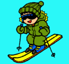 Dibujo Niño esquiando pintado por marx